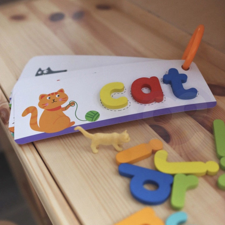 TOOKY TOY Puzzle Alfabet Montessori Nauka Literek Słów Zwierzątka 57 e