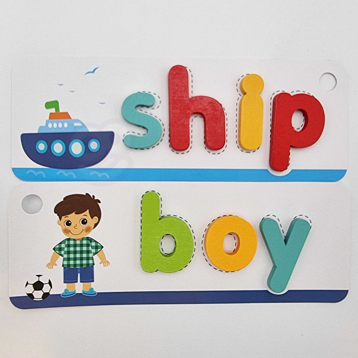 TOOKY TOY Puzzle Alfabet Montessori Nauka Literek Słów Zwierzątka 57 e