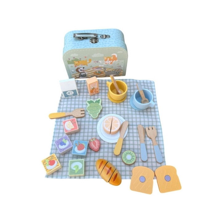 TOOKY TOY Zestaw Piknikowy Jedzenie Do Krojenia Na Rzepy Zestaw Śniada