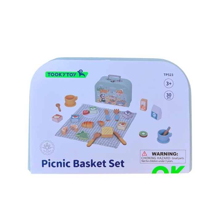 TOOKY TOY Zestaw Piknikowy Jedzenie Do Krojenia Na Rzepy Zestaw Śniada
