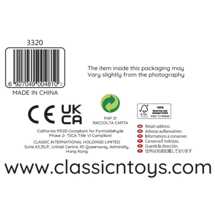 CLASSIC WORLD Pchacz Kaczuszka Drewniany Dla Dzieci