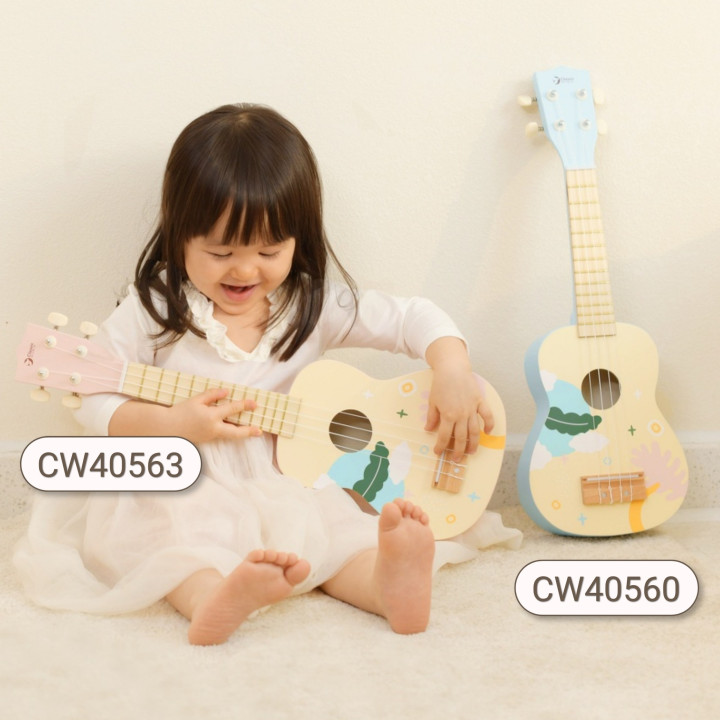 CLASSIC WORLD Drewniane Ukulele Gitara dla Dzieci Niebieskie