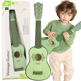 CLASSIC WORLD Drewniana Gitara dla Dzieci Vintage Instrument Muzyczny 