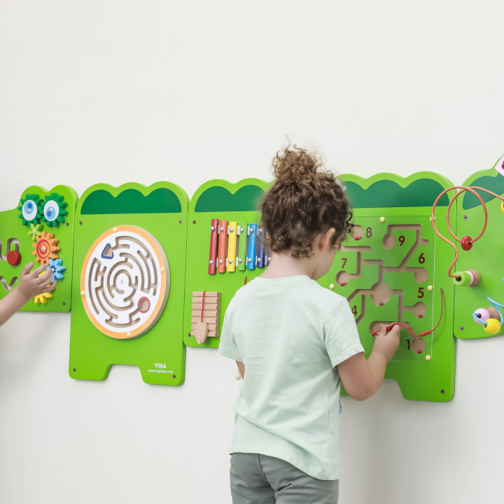VIGA Tablica Sensoryczna Manipulacyjna Krokodyl Certyfikat FSC Montess