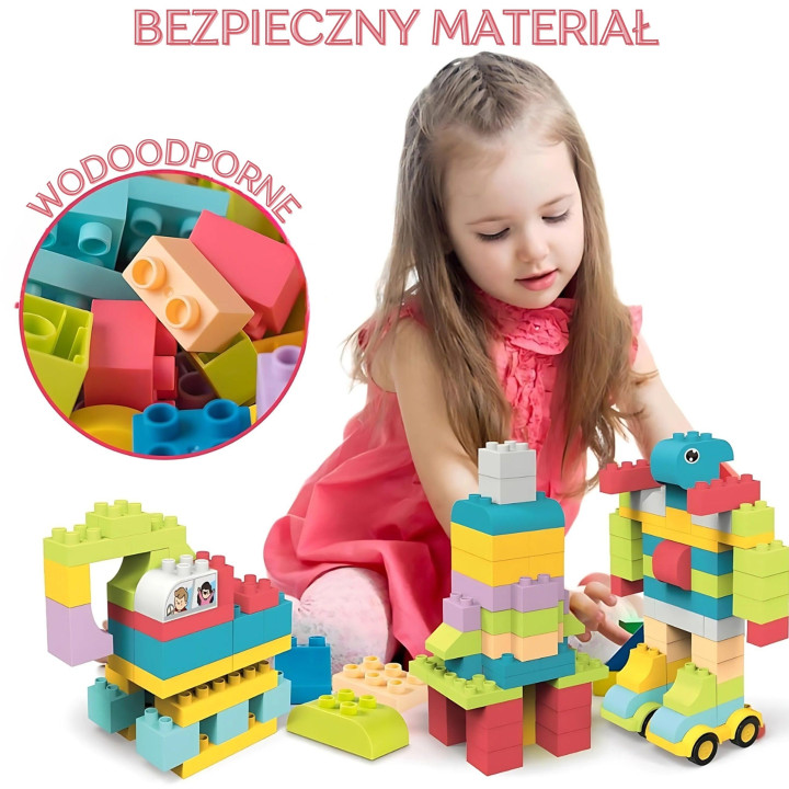 WOOPIE Duże Klocki Konstrukcyjne Edukacyjne dla Dzieci 86 el. - Wyparz