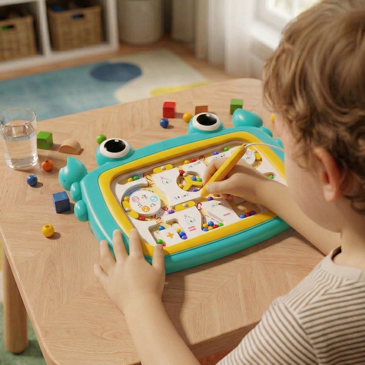 WOOPIE Tablica Magnetyczna Montessori Labirynt Krab Turkusowa
