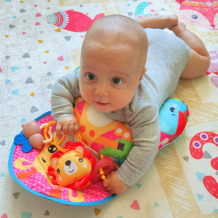 WOOPIE BABY Poduszka Rogal Interaktywna Mata Edukacyjna Grzechotka Gry