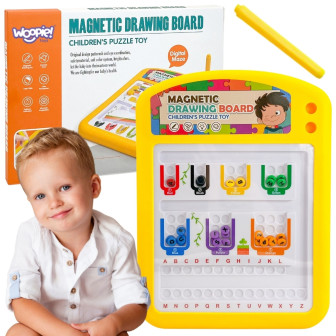 TABLICA MAGNETYCZNA EDUKACYJNA UKŁADANKA SORTER NAUKA ALFABETU 3+ WOOP