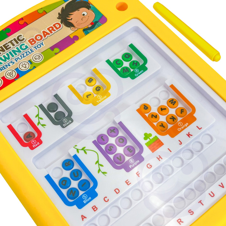 TABLICA MAGNETYCZNA EDUKACYJNA UKŁADANKA SORTER NAUKA ALFABETU 3+ WOOP