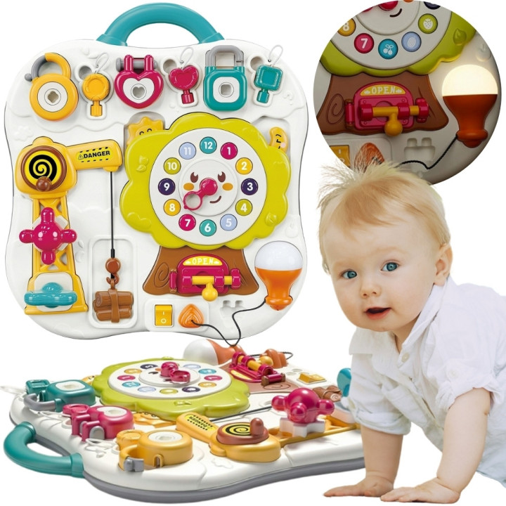 WOOPIE Tablica Montessori Manipulacyjna Sensoryczna Interaktywna dla M