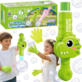 WOOPIE Pistolet do Baniek z Dymem Dinozaur Maszynka Bańki z Mgłą Akumu