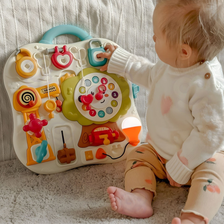 WOOPIE Tablica Montessori Manipulacyjna Sensoryczna Interaktywna dla M