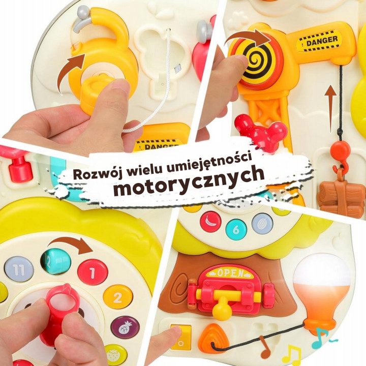 WOOPIE Tablica Montessori Manipulacyjna Sensoryczna Interaktywna dla M