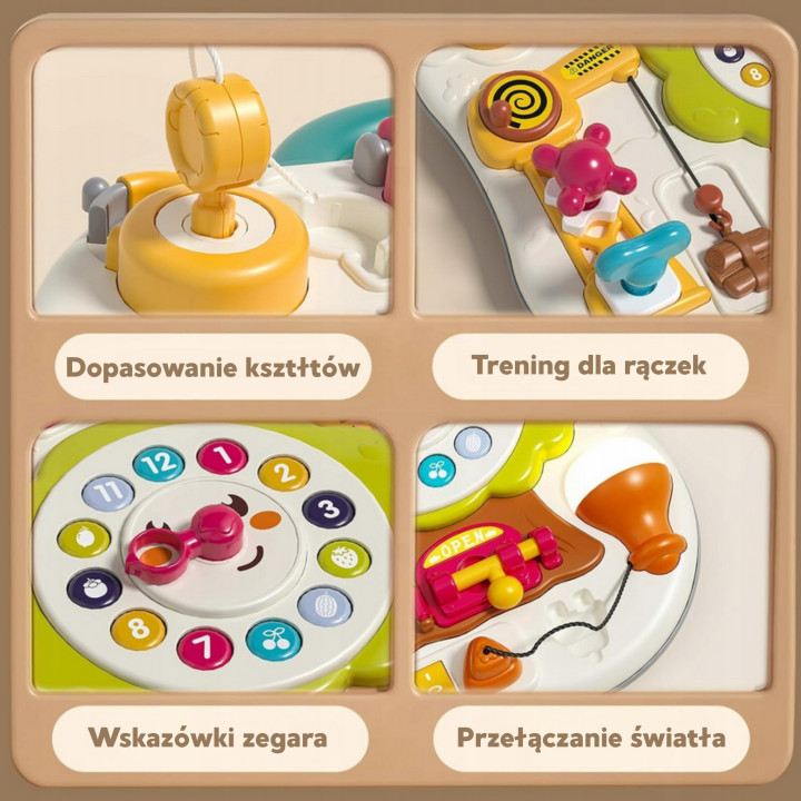 WOOPIE Tablica Montessori Manipulacyjna Sensoryczna Interaktywna dla M