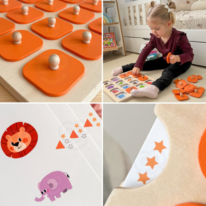 Viga Memory Gra Pamięciowa Zgadnij Obrazki 10 Kart Montessori