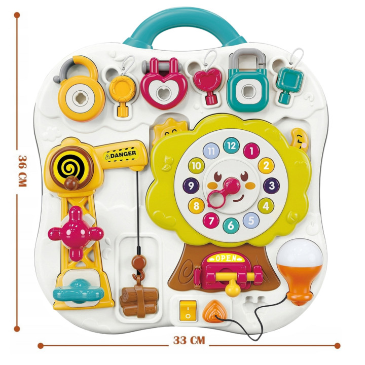 WOOPIE Tablica Montessori Manipulacyjna Sensoryczna Interaktywna dla M