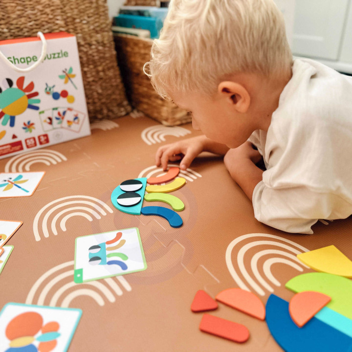 WOOPIE GREEN Drewniana Układanka Montessori 40 Wzorów do Odtworzenia 5