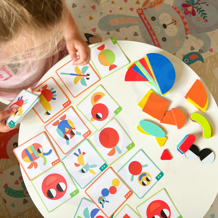 WOOPIE GREEN Drewniana Układanka Montessori 40 Wzorów do Odtworzenia 5