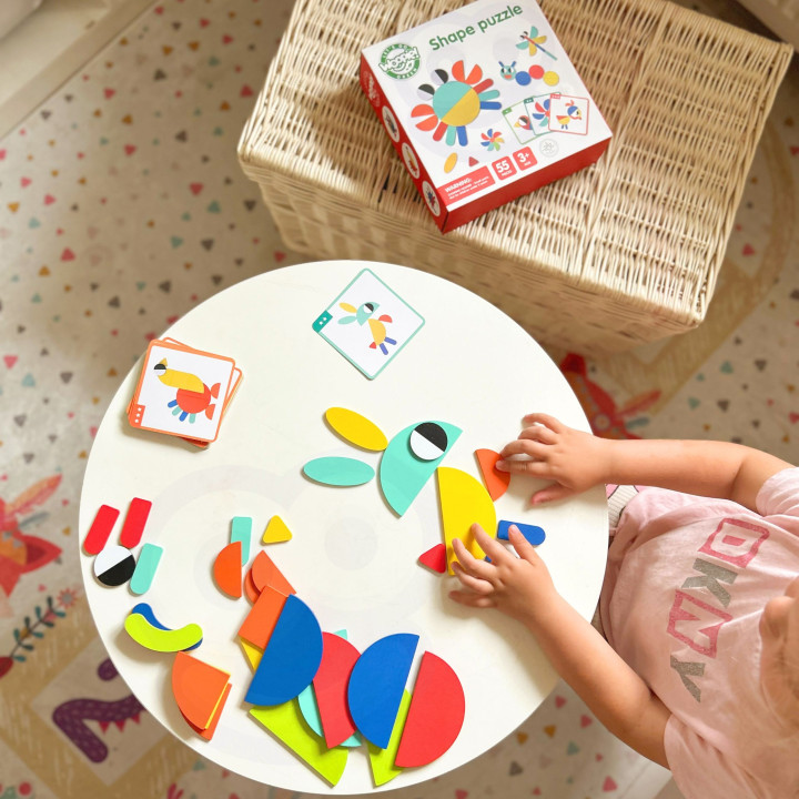 WOOPIE GREEN Drewniana Układanka Montessori 40 Wzorów do Odtworzenia 5