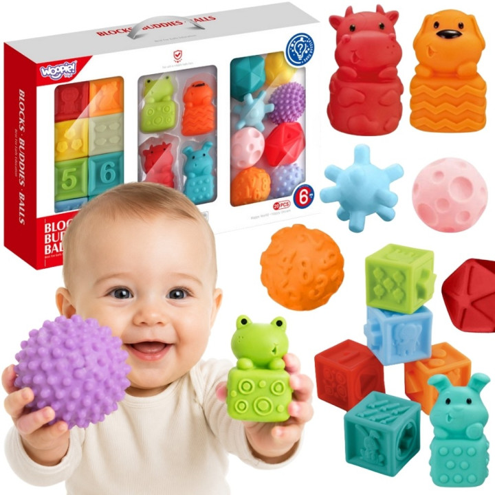 WOOPIE BABY Sensory Puzzles Squeeze Puzzle Sound Learning to Count 20 