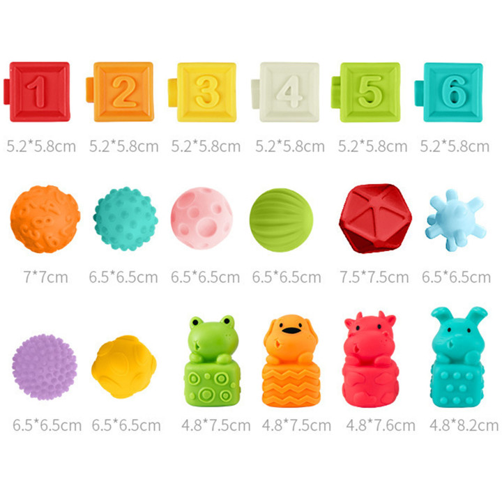 WOOPIE BABY Sensory Puzzles Squeeze Puzzle Sound Learning to Count 20 