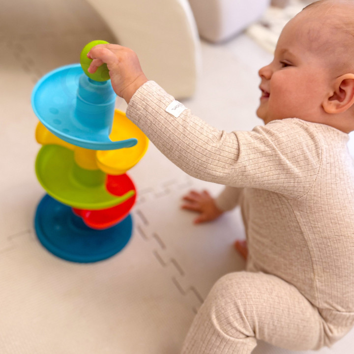 WOOPIE BABY Kulodrom Tor Kulkowy Zestaw Spirala + 3 Kulki