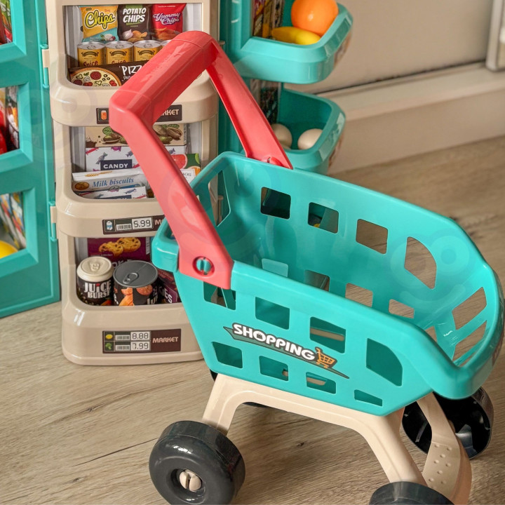 WOOPIE Sklep Supermarket i Wózek Koszyk Sklepowy Kasa Waga Skaner 47 a