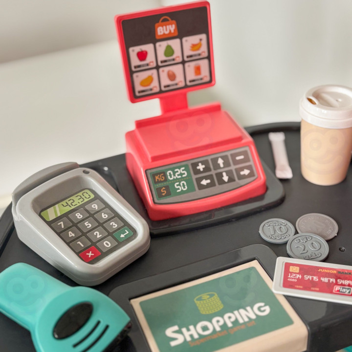 WOOPIE Sklep Supermarket i Wózek Koszyk Sklepowy Kasa Waga Skaner 47 a
