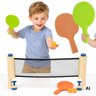 WOOPIE Zestaw do Tenisa Stołowego z Siatką 6 el. Ping Pong