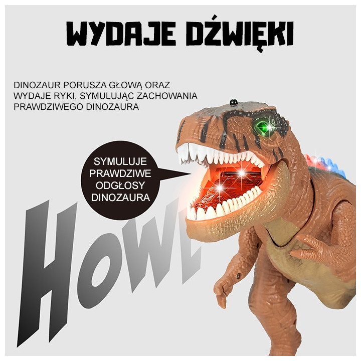 WOOPIE Dinozaur Zdalnie Sterowany RC Robot T-Rex
