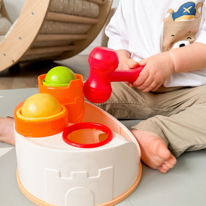 WOOPIE BABY Wbijak Przebijanka Zamek Kule Młotek Zabawka Edukacyjna 12