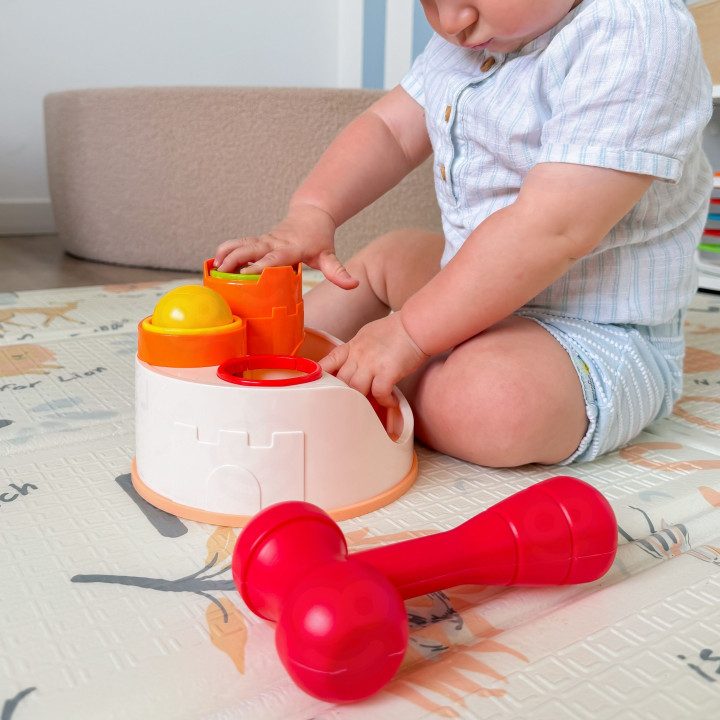 WOOPIE BABY Wbijak Przebijanka Zamek Kule Młotek Zabawka Edukacyjna 12