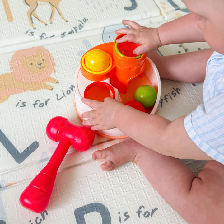 WOOPIE BABY Wbijak Przebijanka Zamek Kule Młotek Zabawka Edukacyjna 12