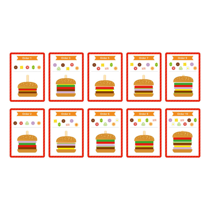 WOOPIE GREEN Drewniany Burger Restauracja Układanka dla Dzieci 15 el. 