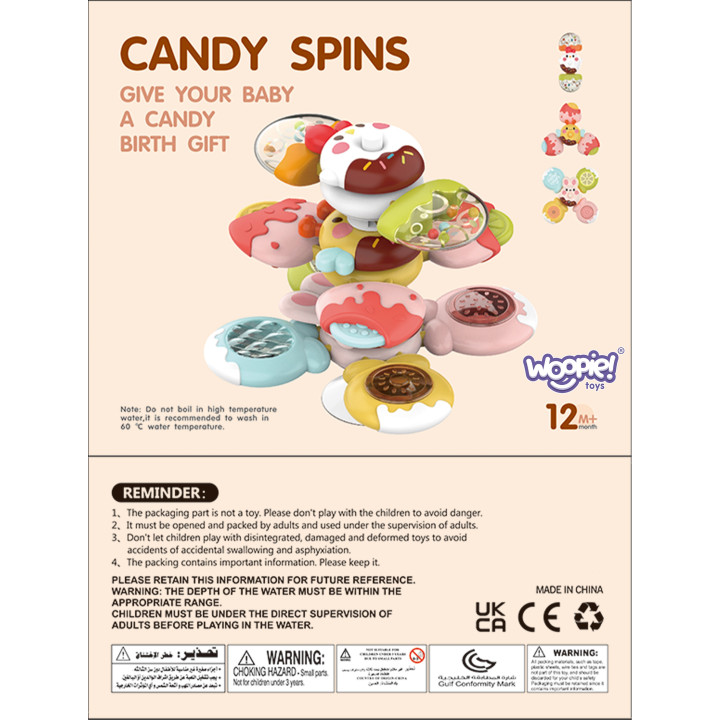WOOPIE BABY Spinner Zabawka Sensoryczna Pszczoła Kurczak Królik Wymien