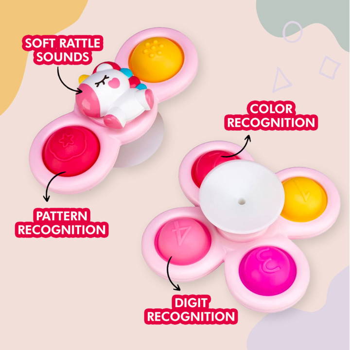 WOOPIE BABY Kosmiczny Spinner Pop-it Zabawka Sensoryczna Wymienne 3 sz