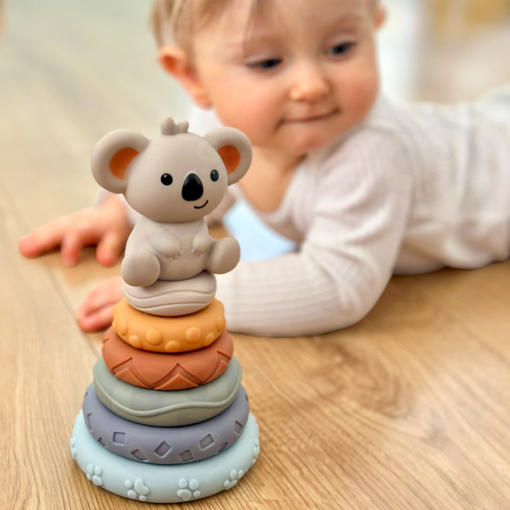 WOOPIE BABY Zestaw Edukacyjna Piramidka Koala 2w1 Gryzak