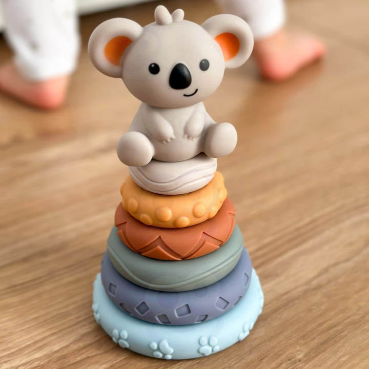 WOOPIE BABY Zestaw Edukacyjna Piramidka Koala 2w1 Gryzak