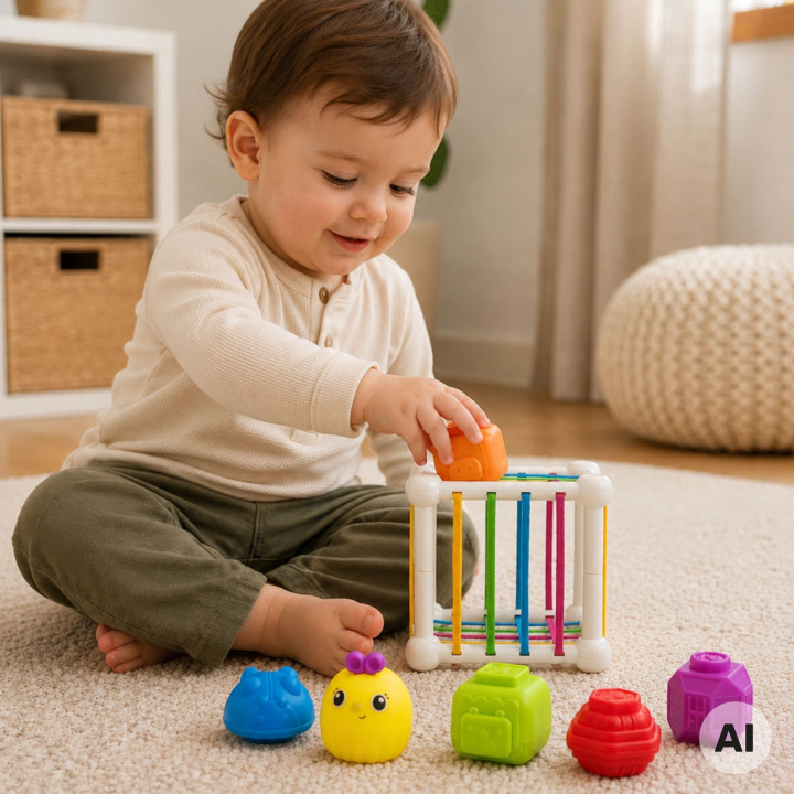WOOPIE BABY Elastyczna Kostka Sensoryczna Sorter dla Dzieci Zwierzątka