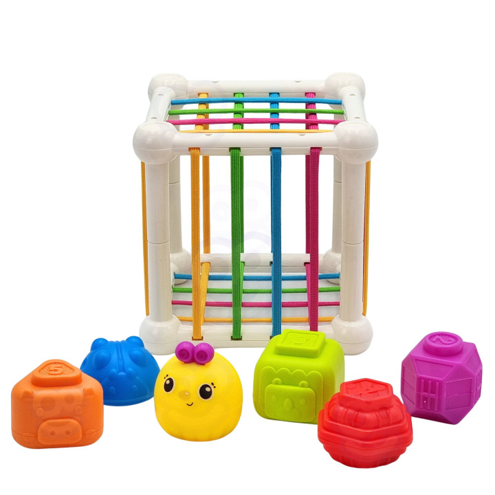 WOOPIE BABY Elastyczna Kostka Sensoryczna Sorter dla Dzieci Zwierzątka