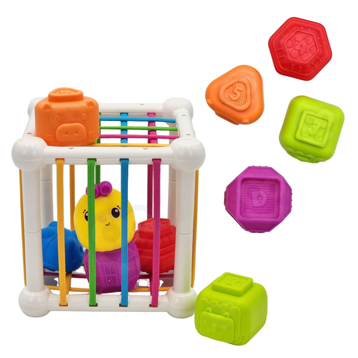 WOOPIE BABY Elastyczna Kostka Sensoryczna Sorter dla Dzieci Zwierzątka