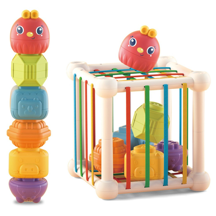 WOOPIE BABY Elastyczna Kostka Sensoryczna Sorter dla Dzieci Zwierzątka