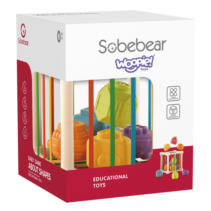 WOOPIE BABY Elastyczna Kostka Sensoryczna Sorter dla Dzieci Zwierzątka