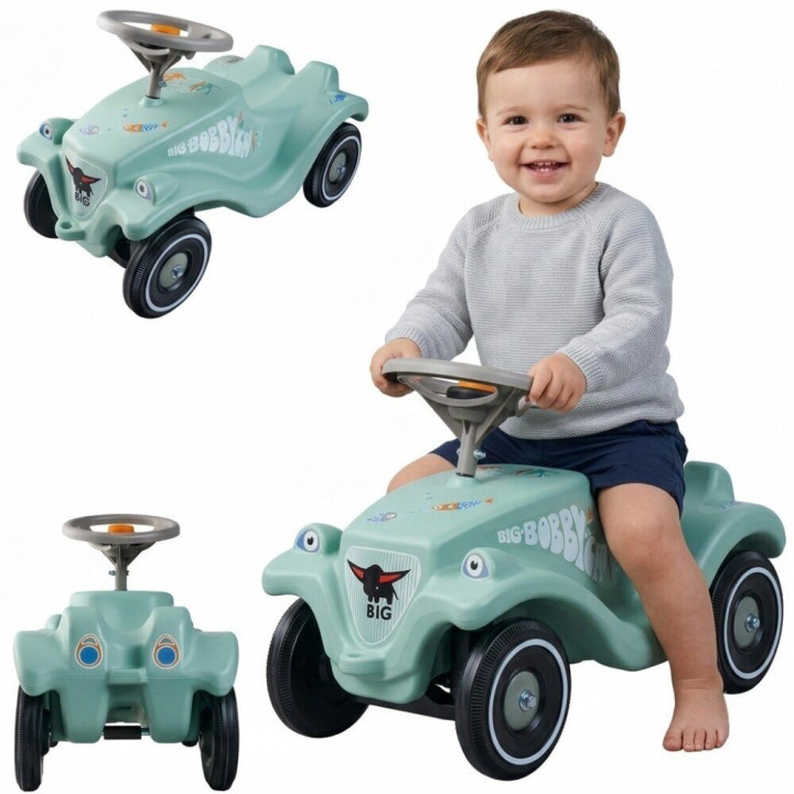 BIG Jeździk Bobby Car Classic Miętowy Auto Popychacz Ocean Klakson 12m