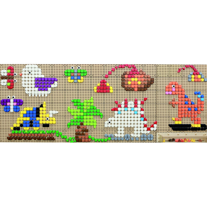 MASTERKIDZ Geometryczne Elementy 8 Kolorów 256 szt Akcesoria do tablic