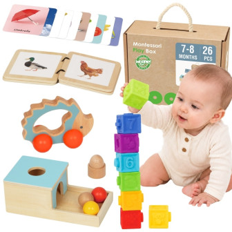 WOOPIE GREEN Box Pudełko XXL Montessori Edukacyjne 6w1 Sensoryczne 7-8