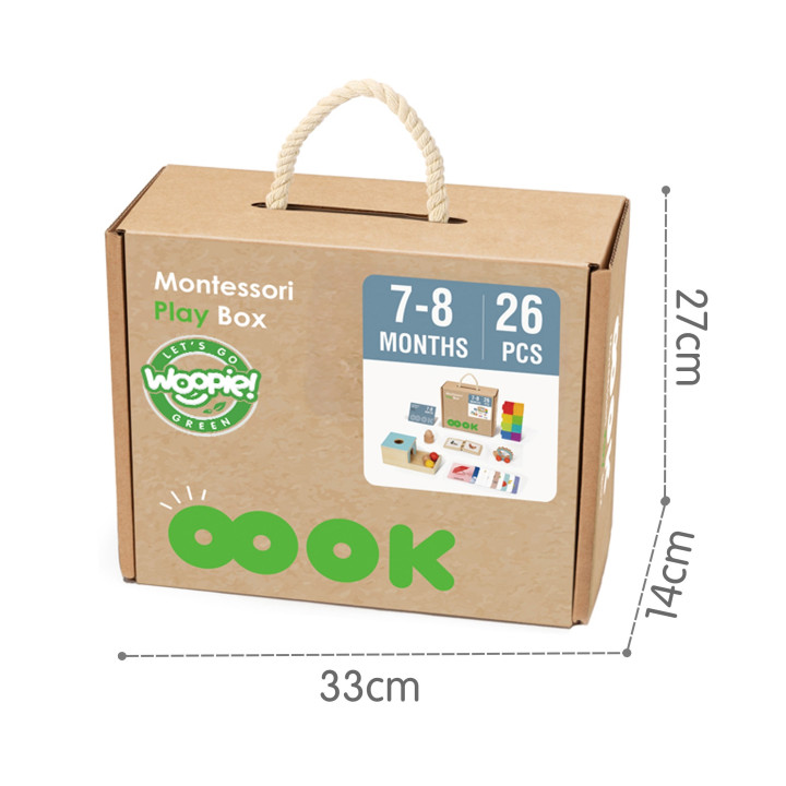 WOOPIE GREEN Box Pudełko XXL Montessori Edukacyjne 6w1 Sensoryczne 7-8