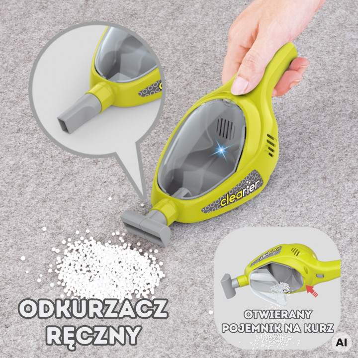 WOOPIE Zestaw do Sprzątania dla Dzieci Wózek Odkurzacz Mop Miotła Duży
