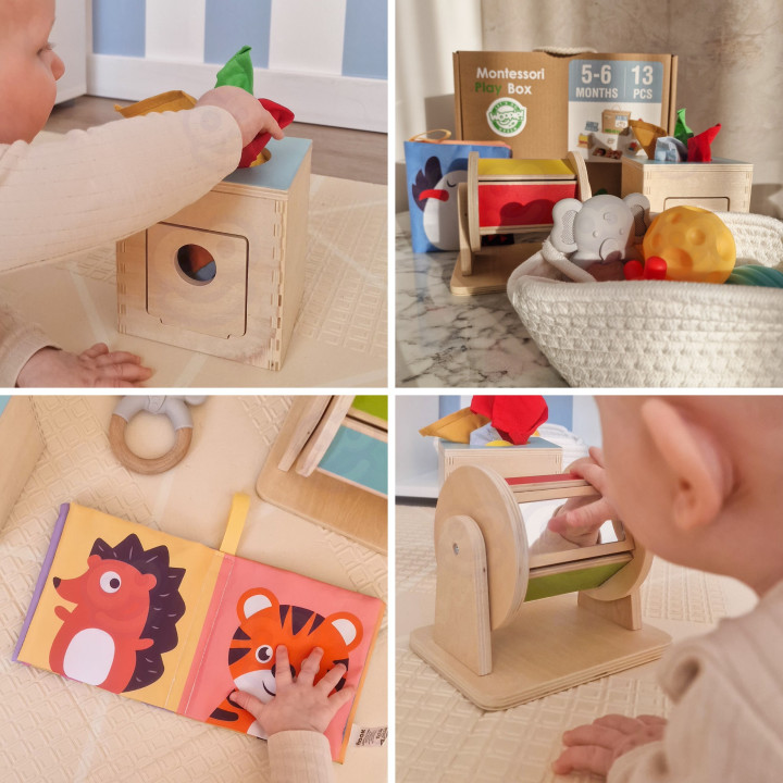 WOOPIE GREEN Box Pudełko XXL Montessori Edukacyjne 6w1 Sensoryczne 5-6