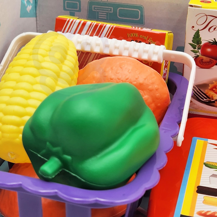 Woopie Kasa fiskalna sklepowa koszyk supermarket skaner stragan akceso